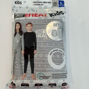 32 Degrees Heat Unisex Kids Long Sleeve Crew Neck & Leggings Set 12/14